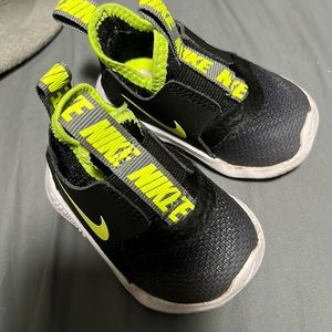 Lime green and gray size 2c baby Nikes